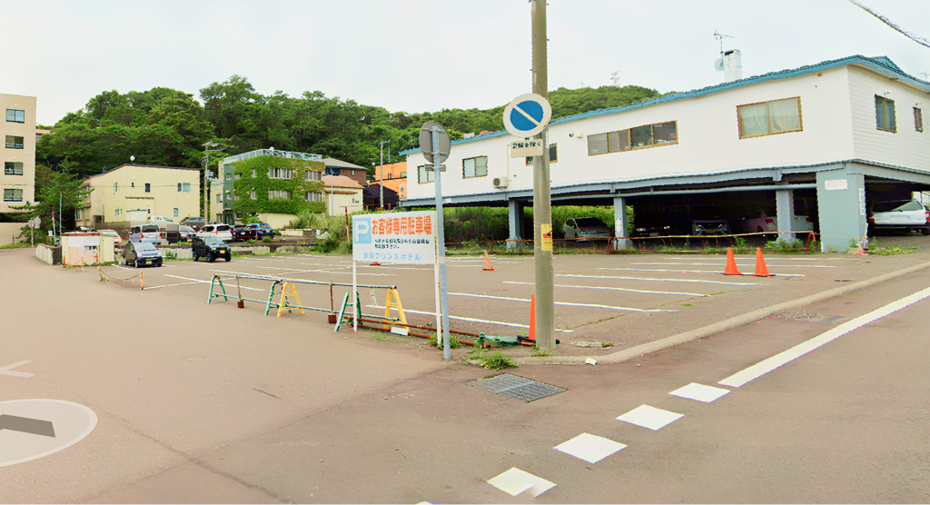無料駐車場の様子